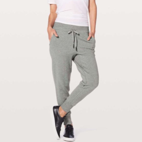 Lululemon Athletica Press Pause Jogger II 25.5” Gray Joggers with Tapered Leg - Picture 2 of 10